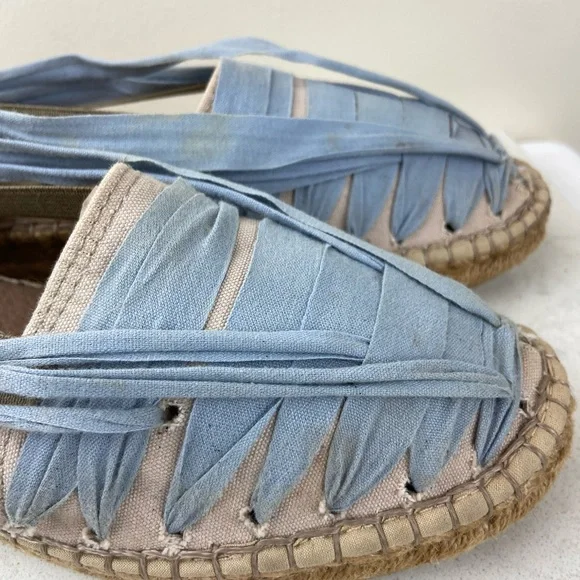 Anthropologie x Naguisa Ribbon Lace-Up Espadrilles Bohemian Sandals Shoes - Picture 7 of 10